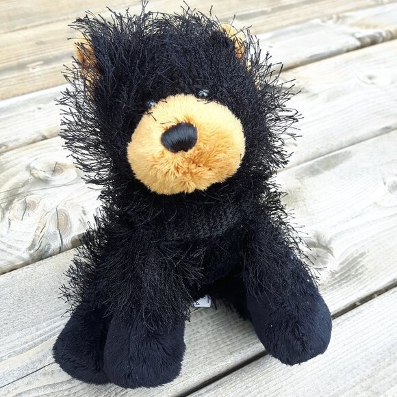 GANZ Black Bear Plush CUTE - Picture 1 of 2